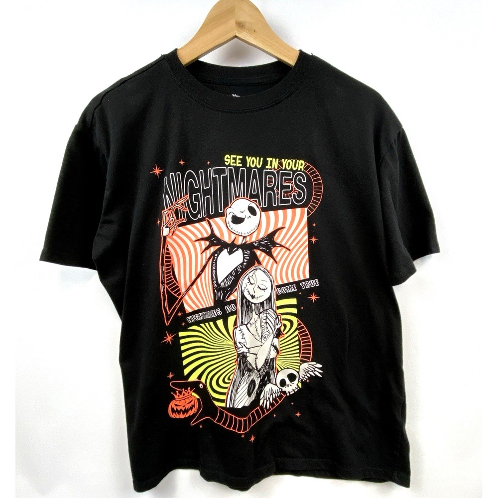 Disney T-Shirt Nightmare Before Christmas Graphic Kids Large 12-14 Skellington